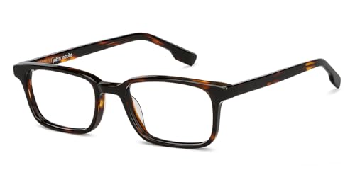 Image of John Jacobs Full Rim Rectangular Shape Blu Cut & Antiglare Zero Power Computer Eyeglasses For Men & Women | Medium | JJ E10005