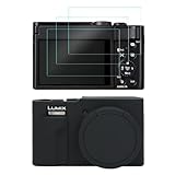 HUADU Screen Protector Compatible for Panasonic Lumix ZS99 Digital Camera,Tempered Glass Film Anti-Scratch High Definition and Soft Silicone Case (lumix zs99 BL)