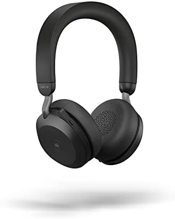 Jabra Evolve2 75 PC 8 Mikrofon Teknolojili Kablosuz Kulaklık - Gelişmiş Aktif Gürültü Engelleme özelliğine sahip Çift Köpük Stereo Kulaklık, USB-C Bluetooth Adaptörü ve MS Teams Uyumluluğu - Siyah - Görsel 1