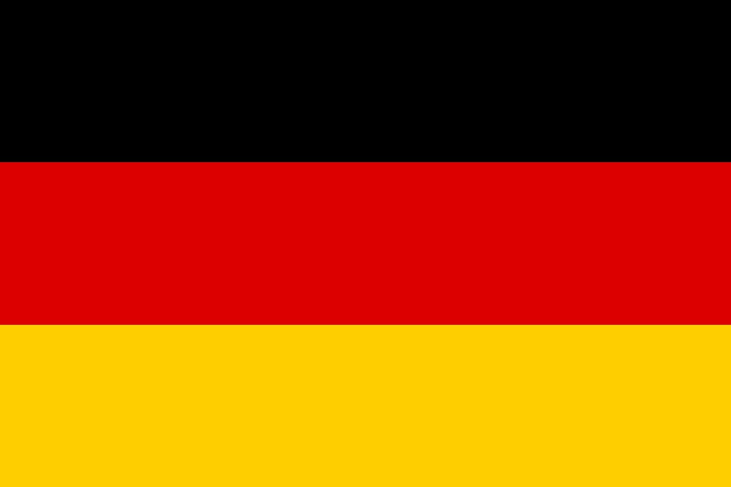Drapeau Allemagne pour mât grand format paysage de 1.35m²