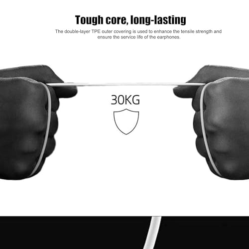 Image of iBLAST Wired Earphones with Mic, Deep Bass 3.5mm Jack Headphones for Mobile, Laptop & Tablet | Tangle-Free Cable, in-Ear Noise Isolation Earbuds for Clear Sound & Comfort- White