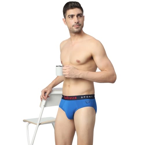 Van Heusen Cotton Men Sport Plush Back Elasticized Waistband Briefs - Ultra Soft, Solid