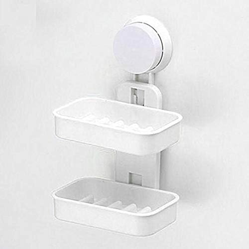 Image of 2 Layer Soap Dish Bar Holder Self Adhesive Double Layer Drawer Draining Holder Kitchen Sponge Storage Box Bathroom Organizer (2, Double Layer Soap Holder)