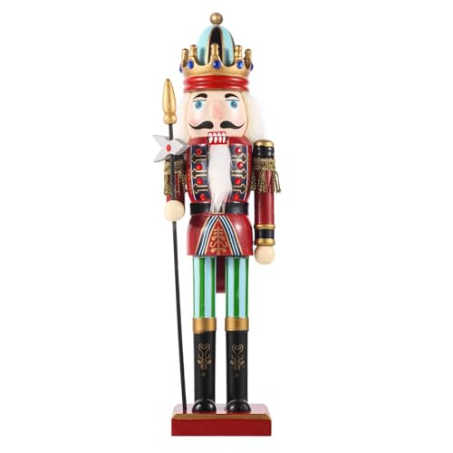 SurpriseSeptember Christmas Nutcracker Ornament,12 inch Traditional Painted Wooden Nutcracker Soldier Doll, Nutcracker Figures Holiday Party Tabletop Christmas Decorations(Pikeman)