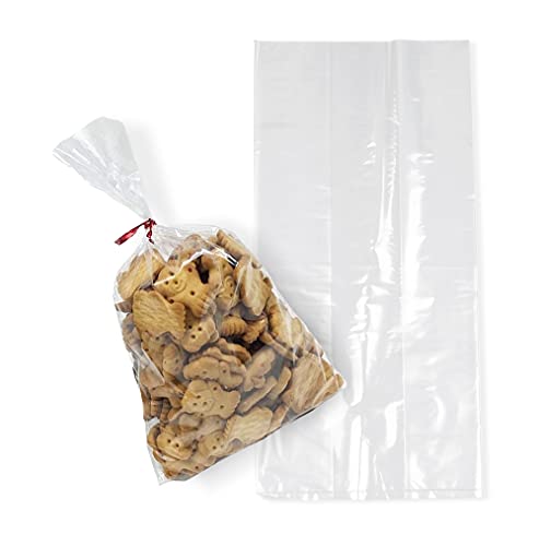 APQ Pack of 100 Clear Gusseted Poly Bags 6 x 3 x 12 Clear Polyethylene Bags 6x3x12 Expandable Side Gusset Bags Thickness 2 Mil for Food Service Industrial Health Needs, Wholesale Price