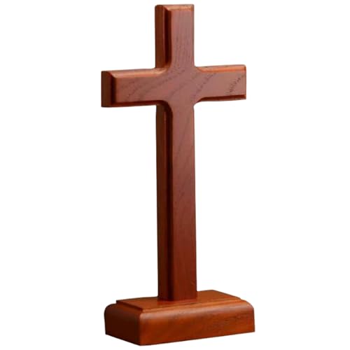 Cruz de madera de pie un regalo religioso para celebraciones cristianas y hogar