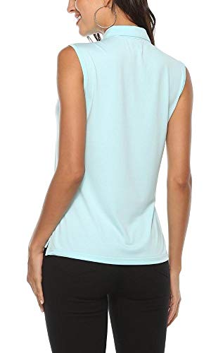 Image of AIRIKE Golf Polo Shirts for Women Sleeveless Summer Sports Athletic Fashionable Workwear-Quick Dry Womens Tank Tops