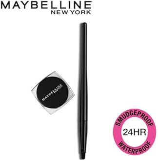 Maybelline New York Glossy Eyeliner, Intense Colour, Long-Lasting, 36Hr Wear, Lasting Drama Gel Eyeliner, Black