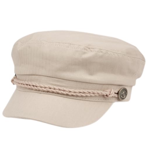 Image of EPOCH Men's Summer Cotton Greek Fisherman Sailor Fiddler Driver Hat Flat Cap