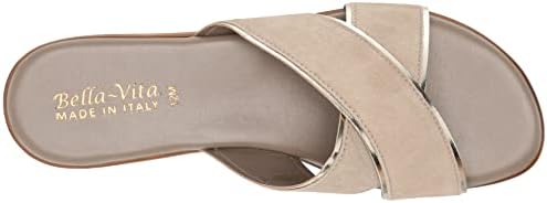 Bella Vita Made in Italy Women's Tab-Italy Flat Sandal, Taupe Suede Leather, 9.5 | Image 4