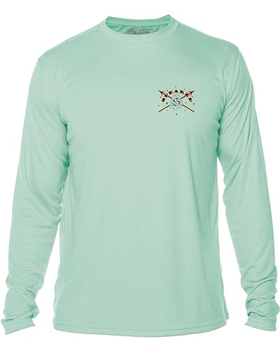 Spearfishing UV T-Shirt: UPF 50+ Long Sleeve Men’s Sun Protection, Quick Dry Rash Guard Tee for Scuba Diving, Fishing, Swim2