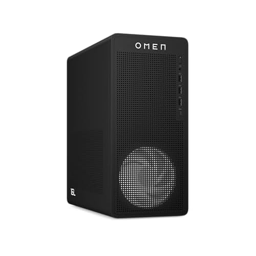 HP Omen 16L Gaming Desktop TG03-0257ng, Intel Core i5-14400F, NVIDIA GeForce RTX 5060 8 GB GDDR7, 16 GB DDR5 RAM, 1 TB PCIe Gen4 SSD, Windows 11 Home, Wi-Fi 6, Schwarz