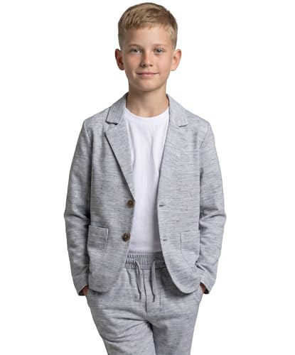 Traje de verano de niño en algodón y lino SIRRI de 3 piezas elegante de 2 a 9 años