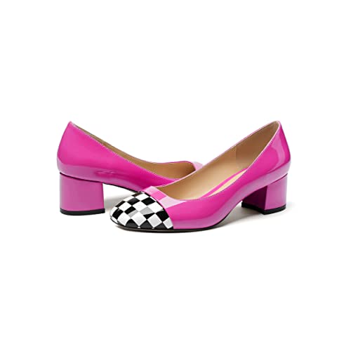 Eldof Women's Low Heels, Square Toe Slip On Heels, Block Heel Pumps, Comfortable 2 Inches Shoes for Dress Party Wedding4