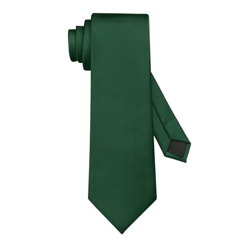 Image of DecTwig Men's Ties Solid Color Formal Neckties 3.15 inch (8CM) Black Ties For Men