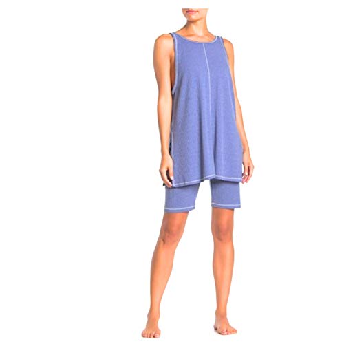 Take Two Bike Short Set Free People ensemble cycliste bleu vêtement décontracté été