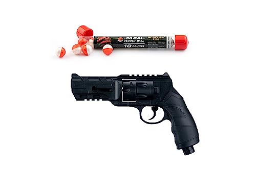 Mercury Rise Self Defense .50 Cal Pepper Balls (10 Count) and Torpedo Revolver .50 Caliber Pistol (Black)