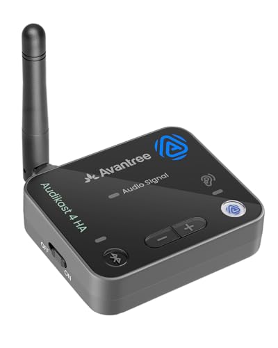 Avantree Audikast 4HA – Émetteur TV 2-en-1 Auracast & Bluetooth 5.4 pour Appareils D’Écoute Personnels, aptX Adaptive & HD, Sorties Optique & AUX, Évolutif Et Prêt pour L’Avenir