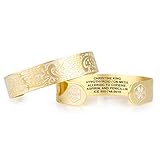 Lauren's Hope Custom Engraved Medical ID Cuff Bracelets for Women, Rose Gold, Silver and Gold (Gold Tone)