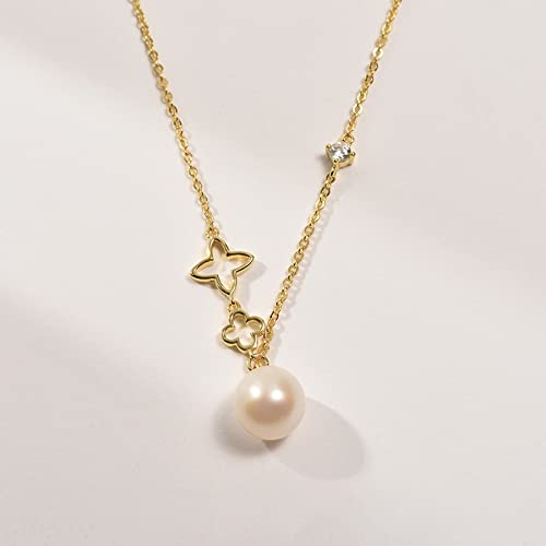 Colliers collier 925 pendentif de perle véritable eau douce - 2