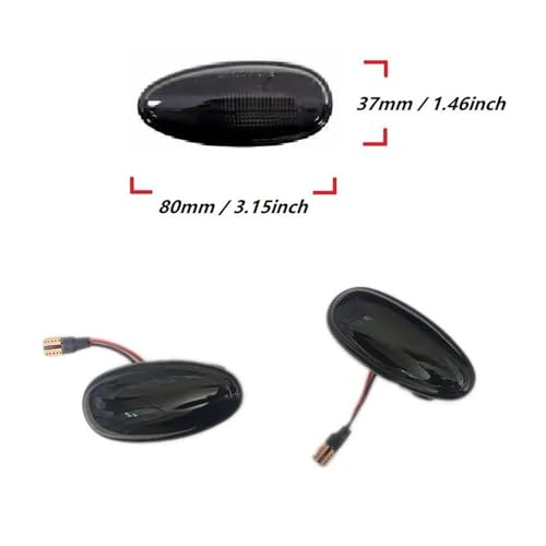 Feu latéral LED dynamique pour Citroën C-Zero 2012 à 2021 répétiteur clignotant - 3