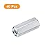 uxcell 40pcs M5x8x20mm Coupling Nuts - Galvanized Carbon Steel Hex Threaded Rod Coupler for Furniture, Electronic, Industrial