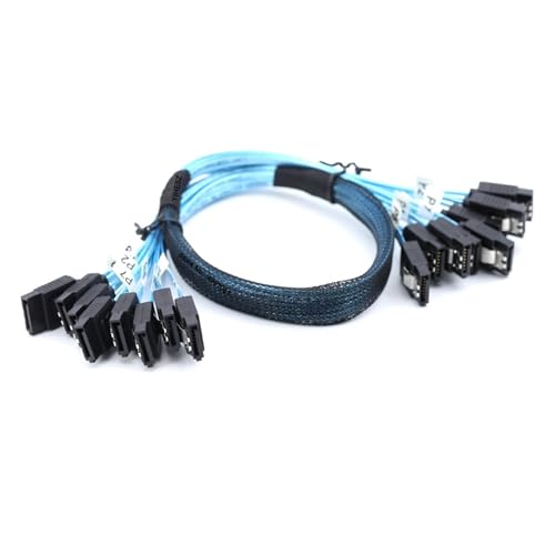 8 Pcs Sata 3.0 to Sata 3.0 Cable S/AS 7Pin 6Gbps Data Cord 0.5m miniatura 2