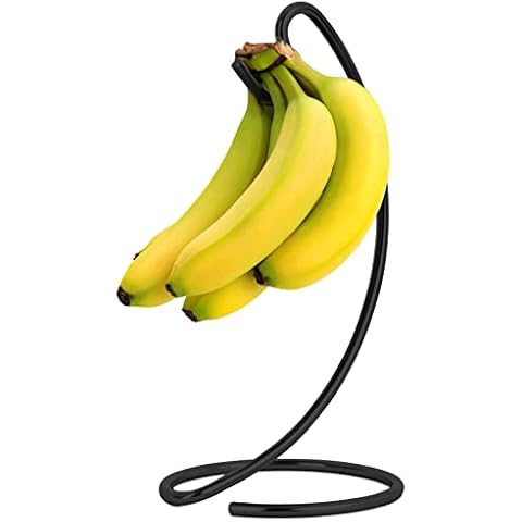 Homeries Banana Holder Modern Banana Rack Hanger Tree Stand Hook for Kitchen Countertop. Copper Banana Holder Keeper Stand (Black) Cover