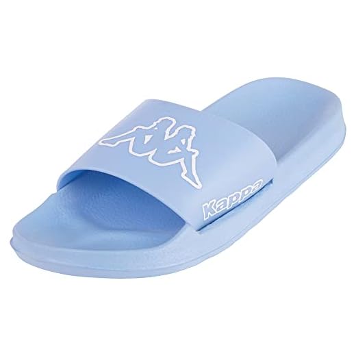 Kappa Unisex Slide Sport Sandal, L Blue White, 9 Narrow US Men