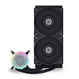 Lian Li Galahad II Lite Liquid CPU Cooler - 240mm AIO - Low-Noise - Quick Installation - Daisy-Chain - 2X 28mm Thick Fans - Performance Pump - AMD® AM5,AM4/ Intel® LGA 1851/1700 (GA2L24PB)