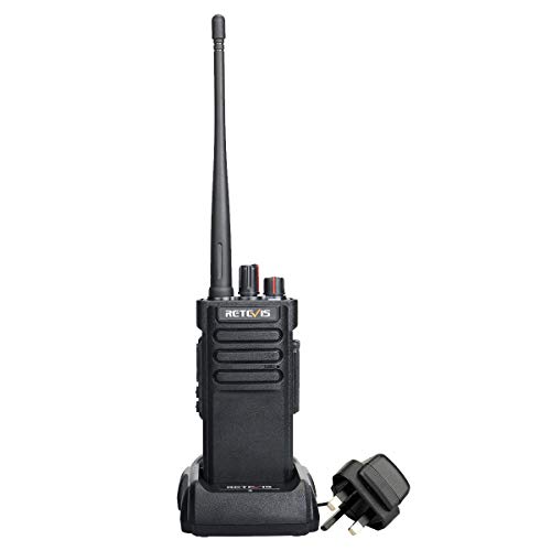 Retevis RT29 Heavy Duty Walkie Talkies, Long Range Walkie Talkie for Adults, 3200mAh, Alarm, VOX, High Power Professional Two Way Radio for Construction site, Manufacturer (Black,1Pcs)