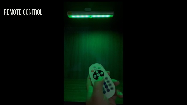 Image of Under Cabinet Light Wireless with Remote, 15 Color RGB Magnetic Led Light Bar, 48-LED Rechargeable Closet Lights, 3 Timer & 4 Modes, Stick on Lights for Kitchen, Pantry, Bedroom, Stairs