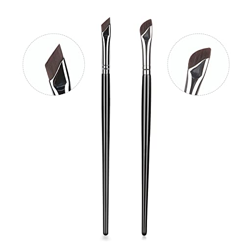Etercycle Eyeliner Brushes Set, Fine Angled Eyeliner Eyebrow Concealer Brushes, Upgraded Sickle Ultra Thin Slanted Flat Angle for Beauty Cosmetic Tool(3 Pieces)