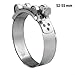 Heavy Duty Hose Clamps, Stainless Steel T-Bolt Clamp, Adjustable Range 52-73mm, Articulated Bolt Clamp For Automotive, Plumbing & Industrial Pipes(52-55 mm)