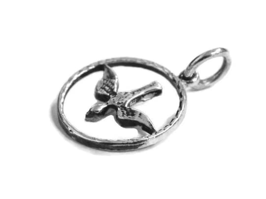 Miniatura 3 de Holy Spirit Dove Pendant Charm .925 Sterling Silver