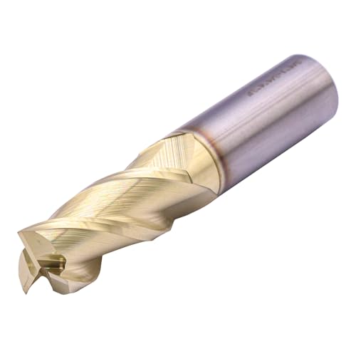 Image of 3 /4 inch 3 Flute Solid Carbide Square End Mill, ZrN Coated for Aluminum | 37 Helix, 3 /4 inch Cutting Dia, 3 /4 inch Shank Dia, 1-3 /4 inch LOC, 4 inch OAL, for Milling Aluminum and Copper