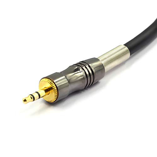 Cable Jack 3.5mm a 2 RCA macho de 2 metros para conectar audio de móvil a altavoces 3