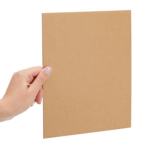 Juvale Corrugated Cardboard Sheets - 8 x 10.2 in, 2mm Thick E-Flute, Brown, 25 Pack - Flat Cardboard Sheets for Crafts & Mailing Inserts - Poster Board Backing & DIY Projects