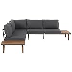Patioco Lounge Set Corato Akazienholz Dunkelgrau