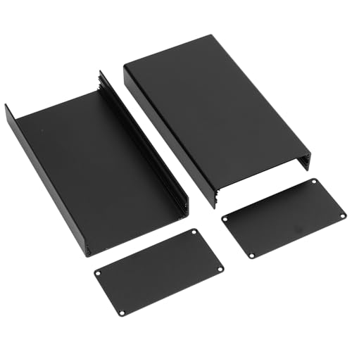 Boîtier de projet noir mat 58x110x200mm boîtier électrique aluminium étanche Aramox