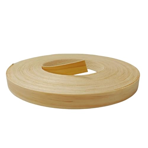 ebpsneer Real Pine 1/2 inch &times;50ft Wood Veneer Edge Banding,Preglued Iron On Veneer with Hot Melt...