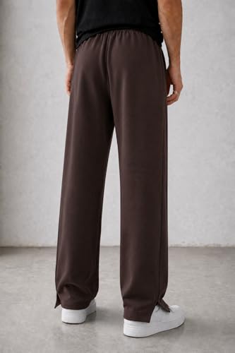 Image of ENDEAVOUR WEAR Men's Baggy Oversized Track Pants | Premium Cotton Rich Fabric | Straight Loose Fit Non-Cuffed | Gym, Streetwear & Casual Comfort Track Pants Lounge Pants