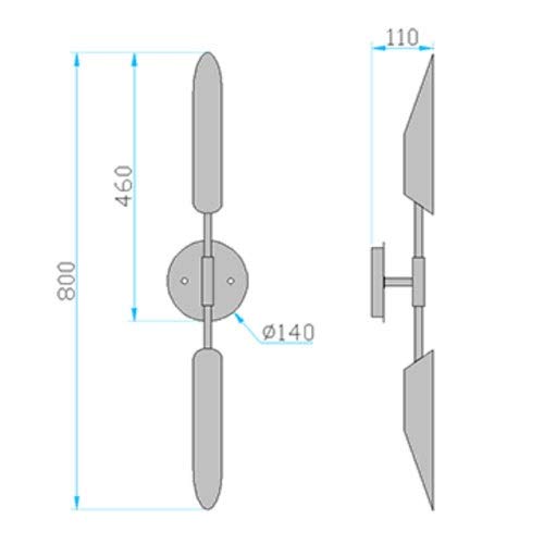 Aplique de metal con diseño geométrico nórdico y acabado en hierro para interiores 4