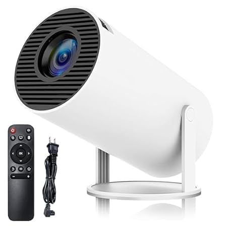 Reliable Smart HD Projector, Android 11, 1080P 4K Compatible, WiFi6, Bluetooth, 180° Rotatable Stand, White-image-33