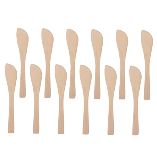 KICHOUSE 15Pcs Wooden Dumpling Filling Spoons Cheese Spreaders Kitchen Utensils for Making Dumplings Baozi Wonton for Home Restaurant Use