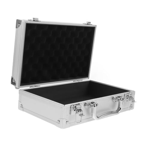 SEWACC Aluminiumlegierung Werkzeugkasten Tragbar Mehrzweck-werkzeugaufbewahrungsbox Handwerkzeugkasten Mit Verstärkten Ecken Und Sicheren Schließmechanismus Für Täglichen Gebrauch Und Rei