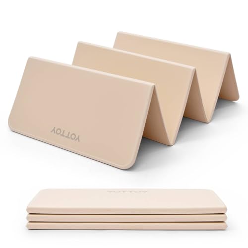 YOTTOY Foldable Yoga Mat for Travel Non-Slip Thick Folding Yoga