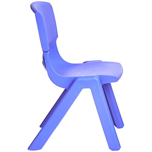 Amazon Basics 10 Inch School Classroom Stack Resin Chair, Blue, 6-Pack