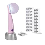 Michael Todd Beauty Sonicsmooth Pro+ Dermaplane Razor for Women Face + Eyebrow trimmer Dermaplaning System w/LED Light Peach Fuzz Remover -16 Dermaplaning Blades & 2 Microsmooth Exfoliation Tips