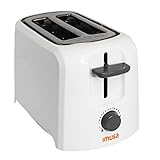 Imusa USA GAU-80120W Electric Basic Toaster 2 Slices 800 Watts, White